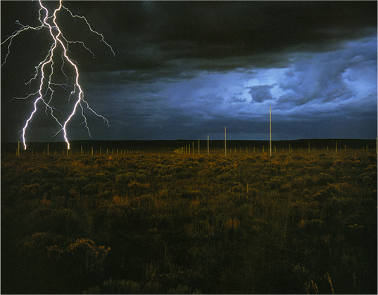Lightning Field, during storm (1977)