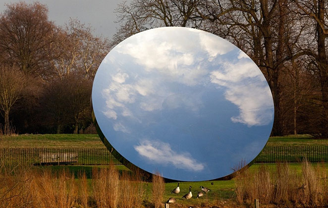 Sky Mirror (2006) installed at Kensington Gardens, London 2010-11