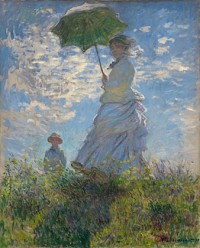 Woman with a Parasol (Madame Monet and Her Son) 1875