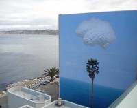 Brain/Cloud (with Seascape and Palm Tree), La Jolla Mural Project (2011)