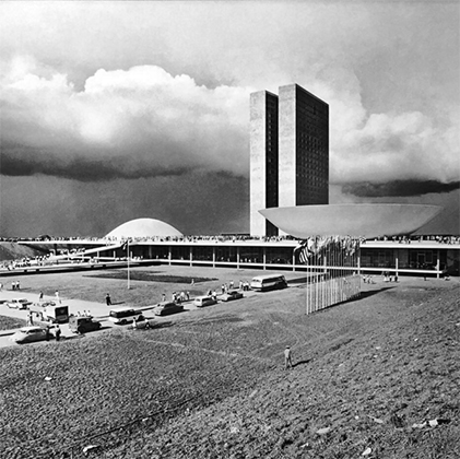 Brazil National Congress on inauguration day (1960), photo by Thomaz Farkas