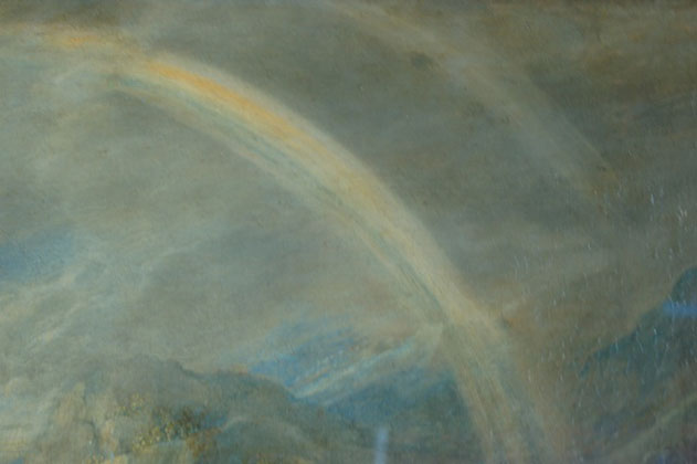 Detail from Landscape with a Rainbow (c.1630)