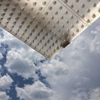 Detail of the entrance of Punta della Dogana in Venice, photo by Stephan Breuer
