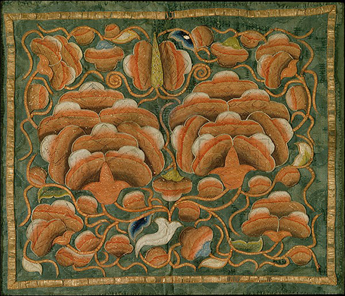 Panel with Peonies and Butterfly, Yuan or Ming dynasty (late 14th-15th century)