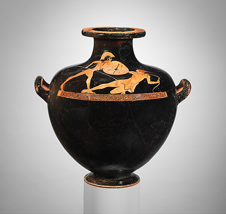 Terracotta hydria: kalpis (water jar) (ca. 500 B.C.)