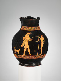 Terracotta oinochoe: chous (jug) (ca. 490-480 B.C.)