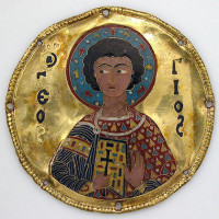 Medallion with Saint George from an Icon Frame (ca. 1100)