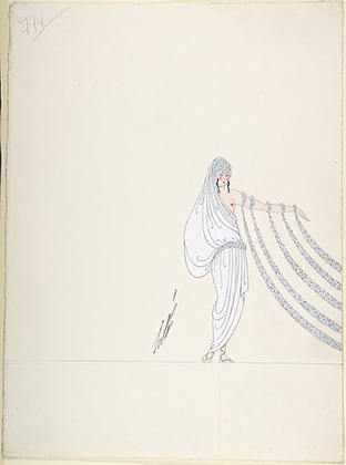 "Marriage" Triple Costume Design for "Les Mariages", George White's Scandal (left) (1924)