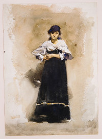 Young Woman with a Black Skirt (early 1880s)