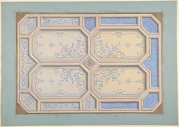 Design for Ceiling, Hôtel Hope (1867)