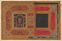 Design for a ceiling painted with grotesque motifs (19th century)
