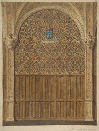 Design for wall decoration in a gallery of the Château de Lude, Sarthe (second half of 19th century)