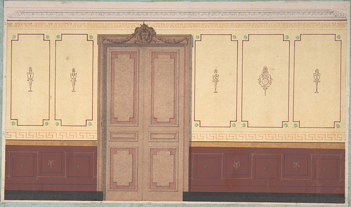 Pompeiian Design for Wall and Doorway (second half of 19th century)