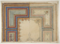 Two alternative designs for the painted decoration of a ceiling (1830-97)