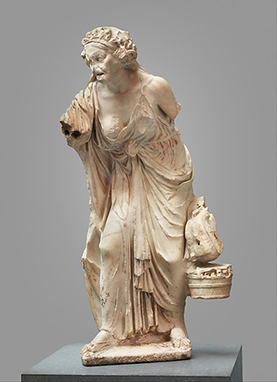 Marble statue of an old woman, Roman (A.D. 14-68)