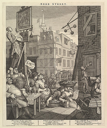 Beer Street, Engraving, third state of three (February 4, 1751)